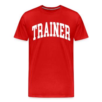 Entraîneur - T-shirt bio Premium Homme - rouge - Devant - Damien (186cm)
