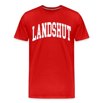 Landshut - Men's Premium Organic T-Shirt - red - Front - Damien (186cm)