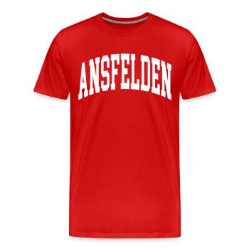 Ansfelden - T-shirt bio Premium Homme - rouge - Devant - Damien (186cm)