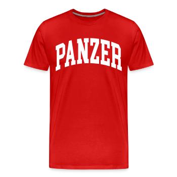 Panzer - Männer Premium Bio T-Shirt - Rot - Vorne - Damien (186cm)