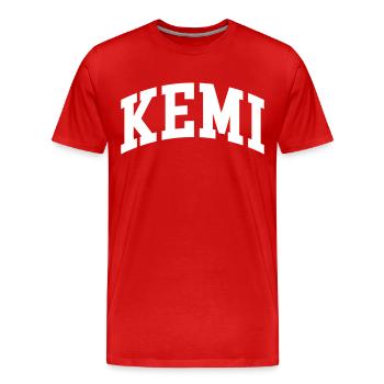 Kemi - Männer Premium Bio T-Shirt - Rot - Vorne - Damien (186cm)
