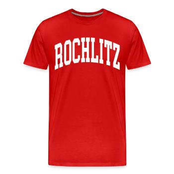 Rochlitz - Men's Premium Organic T-Shirt - red - Front - Damien (186cm)