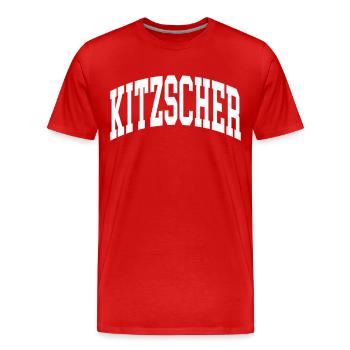 Kitzscher - T-shirt bio Premium Homme - rouge - Devant - Damien (186cm)