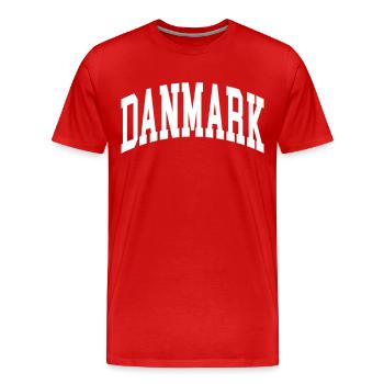 Danemark - T-shirt bio Premium Homme - rouge - Devant - Damien (186cm)