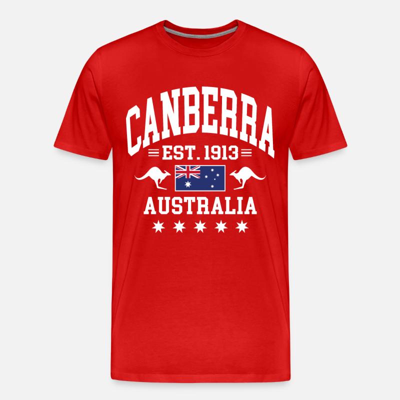Canberra - Männer Premium Bio T-Shirt - Rot