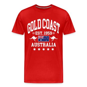 Côte d’Or - T-shirt bio Premium Homme - rouge - Devant - Damien (186cm)