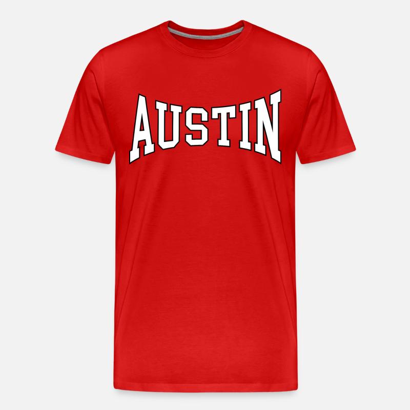 Austin - Männer Premium Bio T-Shirt - Rot