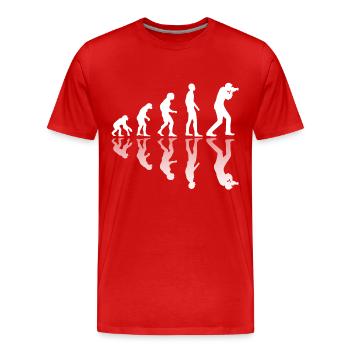 Photographer Evolution Photographing - Men's Premium Organic T-Shirt - red - Front - Damien (186cm)