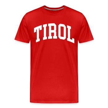 Tirol - Männer Premium Bio T-Shirt - Rot - Vorne - Damien (186cm)