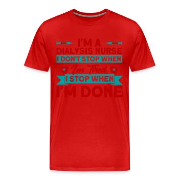 Dialysis Treatment Dialysis Dialysis Sister Gesch - Men's Premium Organic T-Shirt - red - Front - Damien (186cm)