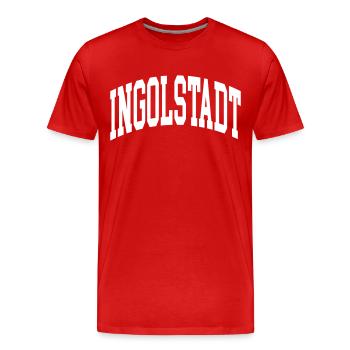 Ingolstadt - T-shirt bio Premium Homme - rouge - Devant - Damien (186cm)