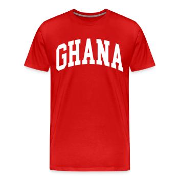 Ghana - Men's Premium Organic T-Shirt - red - Front - Damien (186cm)