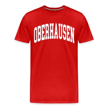 Oberhausen - Men's Premium Organic T-Shirt - red - Front - Damien (186cm)