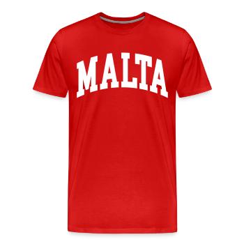 Malte - T-shirt bio Premium Homme - rouge - Devant - Damien (186cm)