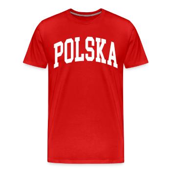 Polen - Männer Premium Bio T-Shirt - Rot - Vorne - Damien (186cm)