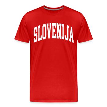 Slovenia - Men's Premium Organic T-Shirt - red - Front - Damien (186cm)