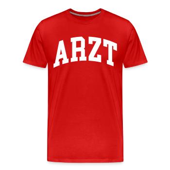 Arzt - Männer Premium Bio T-Shirt - Rot - Vorne - Damien (186cm)
