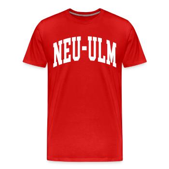 Neu-Ulm - Männer Premium Bio T-Shirt - Rot - Vorne - Damien (186cm)