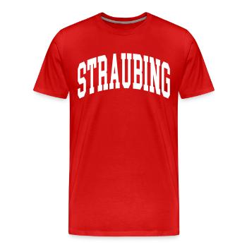 Straubing - Men's Premium Organic T-Shirt - red - Front - Damien (186cm)