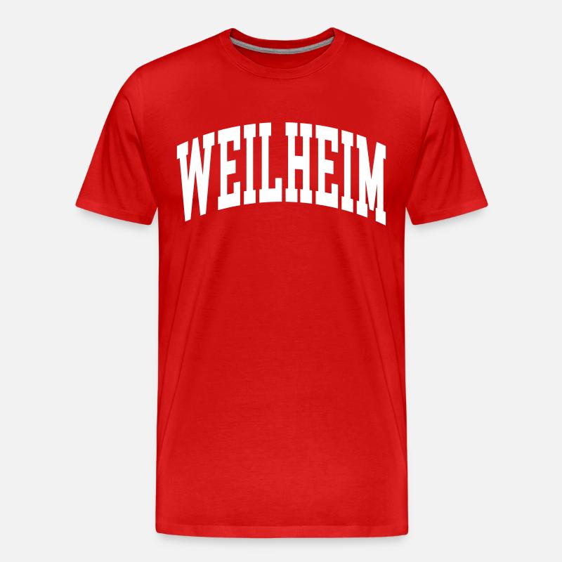 Weilheim - Männer Premium Bio T-Shirt - Rot