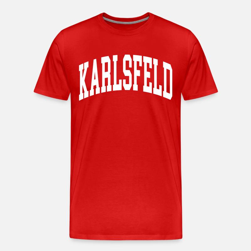 Karlsfeld - Männer Premium Bio T-Shirt - Rot