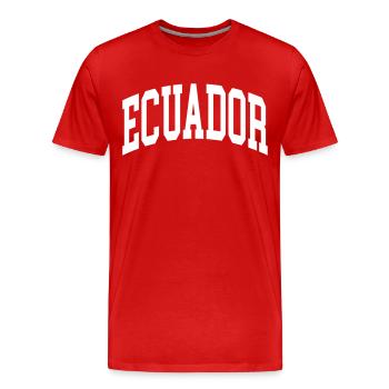 Équateur - T-shirt bio Premium Homme - rouge - Devant - Damien (186cm)