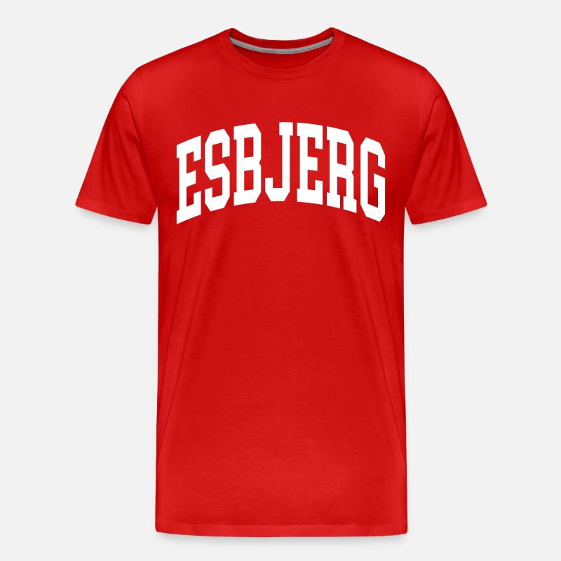 Esbjerg - Männer Premium Bio T-Shirt - Rot