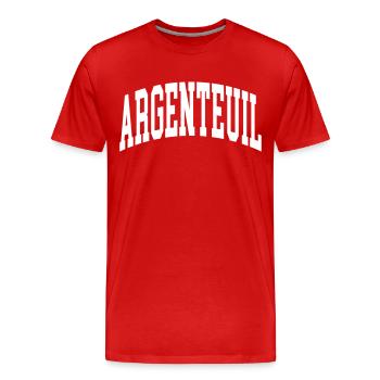 Argenteuil - Männer Premium Bio T-Shirt - Rot - Vorne - Damien (186cm)