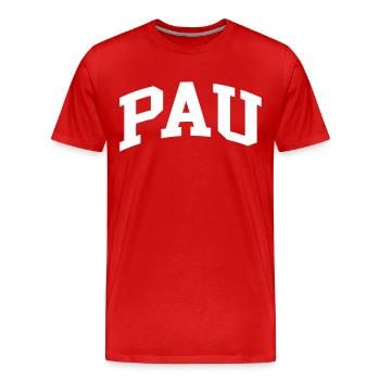 Pau - T-shirt bio Premium Homme - rouge - Devant - Damien (186cm)