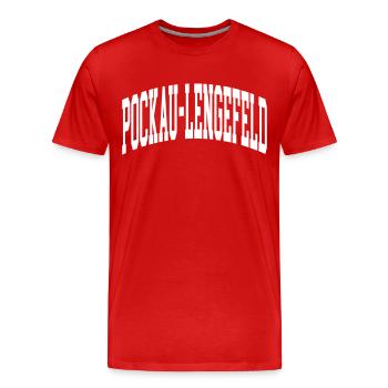 Pockau-Lengefeld - T-shirt bio Premium Homme - rouge - Devant - Damien (186cm)
