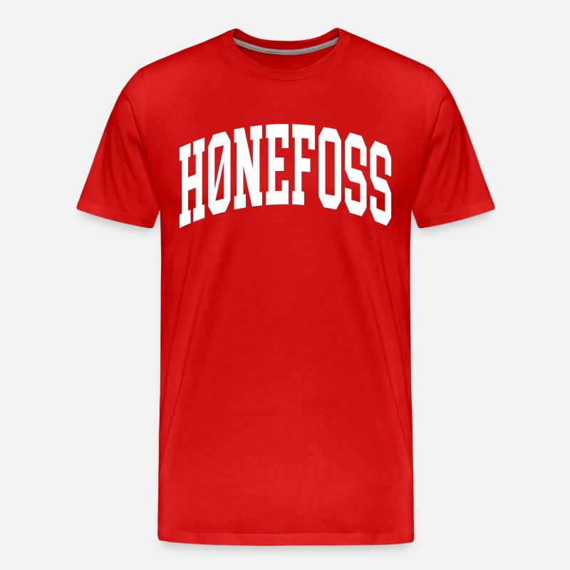 Honefoss - Männer Premium Bio T-Shirt - Rot