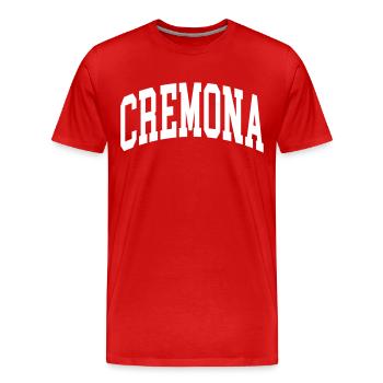 Cremona - Männer Premium Bio T-Shirt - Rot - Vorne - Damien (186cm)