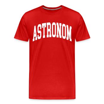 Astronom - Männer Premium Bio T-Shirt - Rot - Vorne - Damien (186cm)