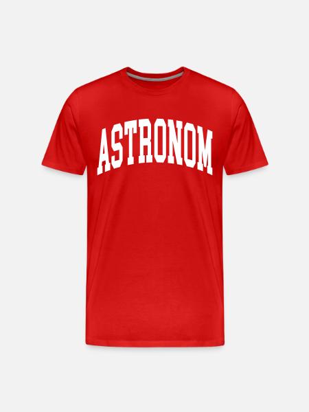 Astronom - Männer Premium Bio T-Shirt - Rot