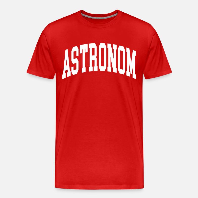 Astronom - Männer Premium Bio T-Shirt - Rot