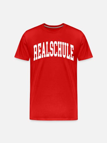 Realschule - Männer Premium Bio T-Shirt - Rot