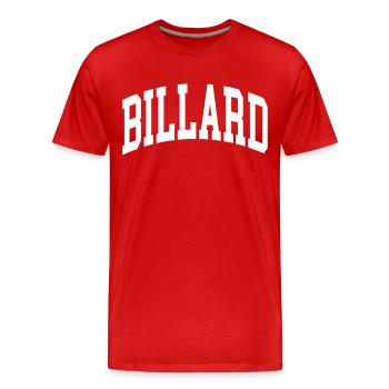 Billard - T-shirt bio Premium Homme - rouge - Devant - Damien (186cm)