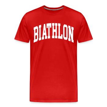 Biathlon - T-shirt bio Premium Homme - rouge - Devant - Damien (186cm)