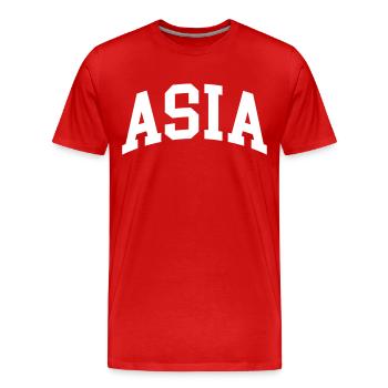 Asia - Men's Premium Organic T-Shirt - red - Front - Damien (186cm)