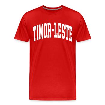 East Timor - Men's Premium Organic T-Shirt - red - Front - Damien (186cm)