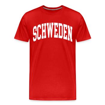 Schweden - Männer Premium Bio T-Shirt - Rot - Vorne - Damien (186cm)