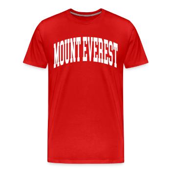 Mount Everest - Men's Premium Organic T-Shirt - red - Front - Damien (186cm)
