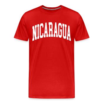 Nicaragua - Men's Premium Organic T-Shirt - red - Front - Damien (186cm)
