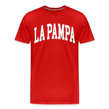 La Pampa - Men's Premium Organic T-Shirt - red - Front - Damien (186cm)