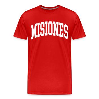 Misiones - T-shirt bio Premium Homme - rouge - Devant - Damien (186cm)