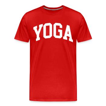 Yoga - T-shirt bio Premium Homme - rouge - Devant - Damien (186cm)