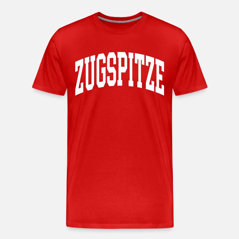 Zugspitze - Männer Premium Bio T-Shirt - Rot