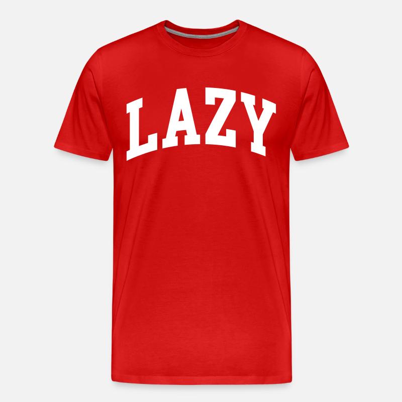 Lazy - Männer Premium Bio T-Shirt - Rot