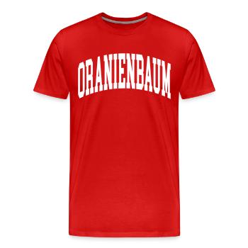 Oranienbaum - T-shirt bio Premium Homme - rouge - Devant - Damien (186cm)