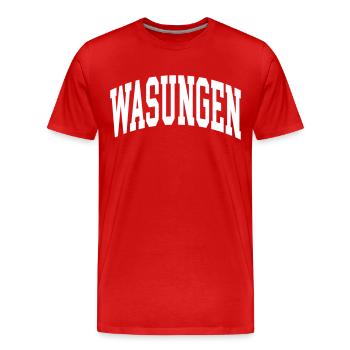 Wasungen - Men's Premium Organic T-Shirt - red - Front - Damien (186cm)